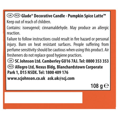Glade Festive Candle Pumpkin Spiced Latte