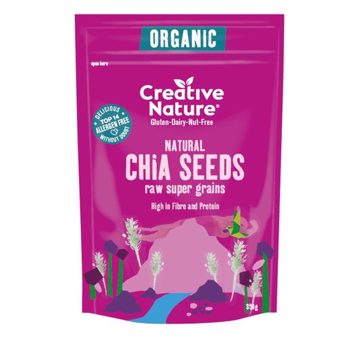 Creative Nature Organic Natural Chia Seeds 350g - British product