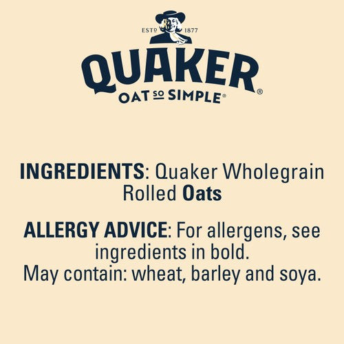 Quaker Original porridge sachets, imported from the UK