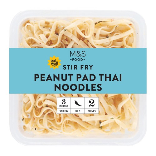 M&S Peanut Pad Thai Rice Noodles 275g, imported from the UK