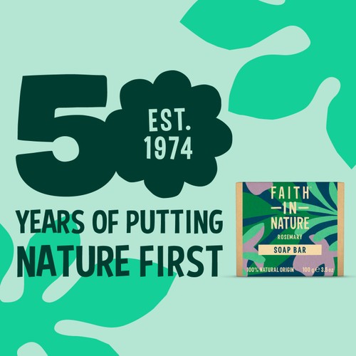 Faith In Nature rosemary soap bar 100g - British product