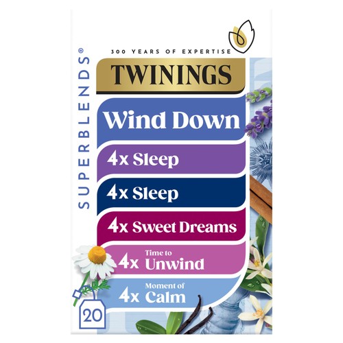 Twinings Wind Down herbal tea bags variety pack 20 tea bags (British brand)