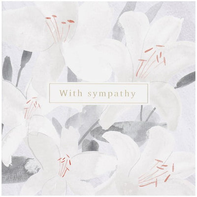 M&S M&S Floral With Sympathy Card 15cm x 15cm- Buy online at McGrocer