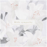 M&S Floral Sympathy Card 15cm x 15cm, imported from the UK