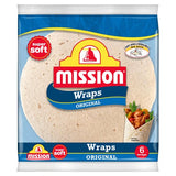 Mission original tortilla wraps 6 pack, imported from the UK