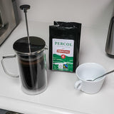 Percol Rich Americano Organic Ground Coffee 200g, imported from the UK