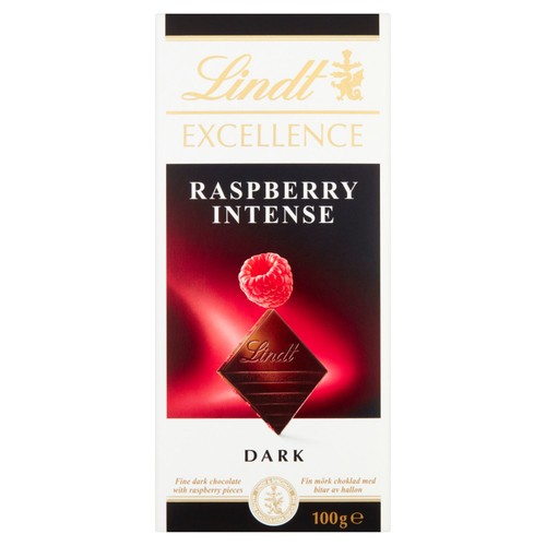 Lindt Excellence Dark Raspberry Chocolate Bar 100g, UK version