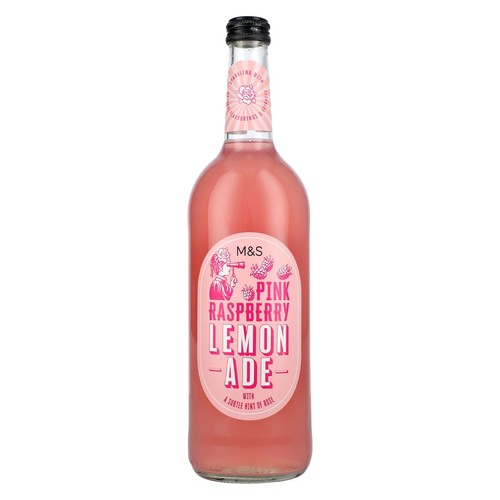 M&S pink raspberry lemonade 750ml, imported from the UK