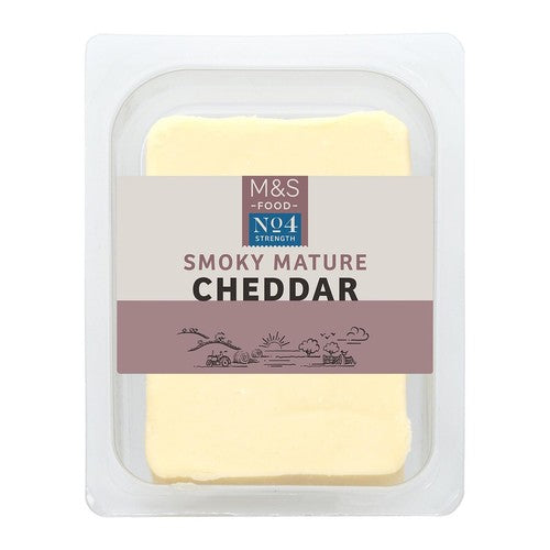 M&S Smoky Mature Cheddar Cheese 200g Tray (British brand)