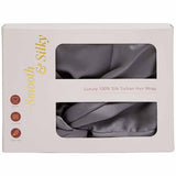 M&S Pure Mulberry Silk Hair Wrap in charcoal, UK version