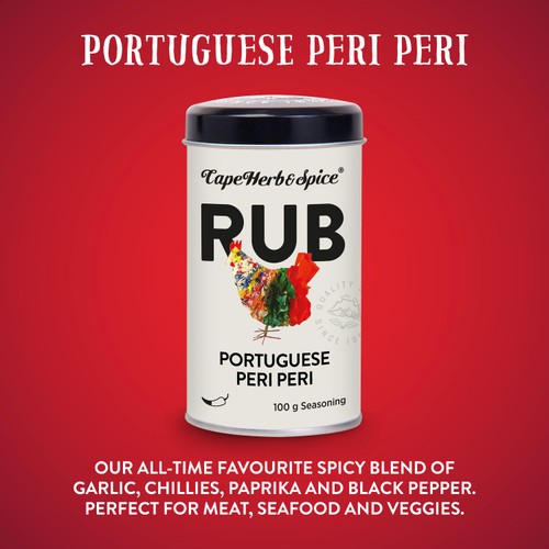 Cape Herb & Spice Portuguese Peri Peri seasoning rub 100g - British product