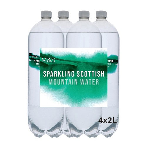 M&S Scottish Mountain Sparkling Water 2L, imported from the UK