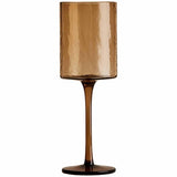 M&S Hammered Wine Glasses, Brown