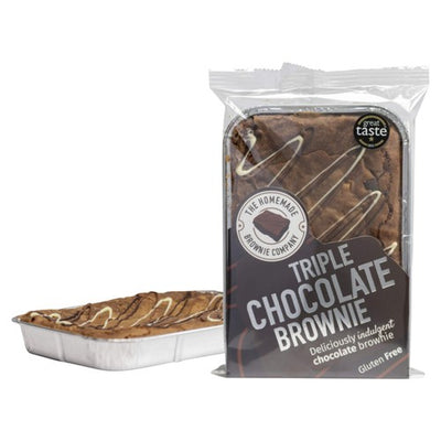 M&S Homemade Brownie Co. GF Triple Chocolate Brownie Traybake 340g- Buy online at McGrocer