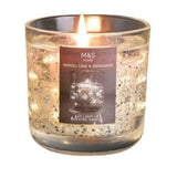 M&S Neroli Lime Bergamot Silver light up candle 10.5cm, imported from the UK