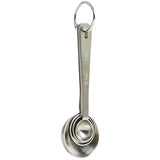 M&S Set of 4 Stainless Steel Measuring Spoons, Silver