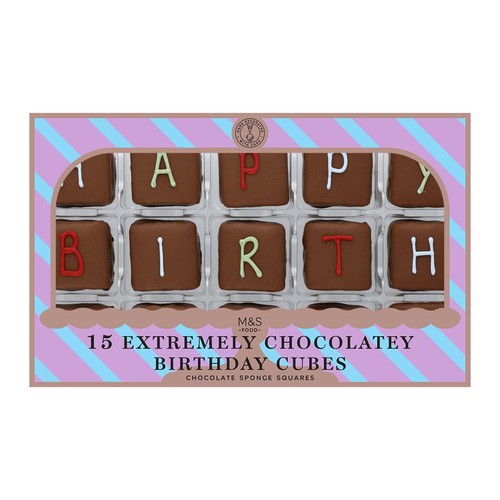 M&S chocolate party cubes 705g, imported from the UK