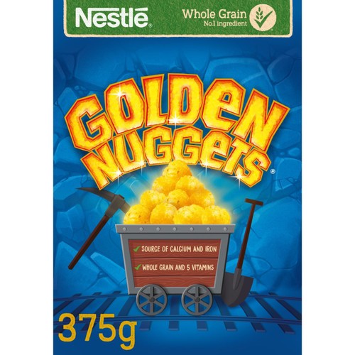 Nestle Golden Nuggets honey breakfast cereal 375g, UK version