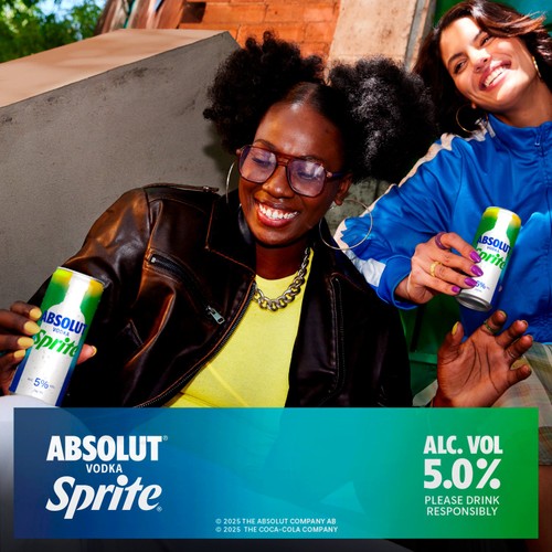 Absolut & Sprite ready-to-drink cocktail 250ml can (British brand)