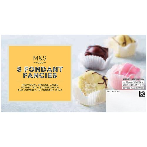 M&S Fondant Fancies 8 pack, imported from the UK