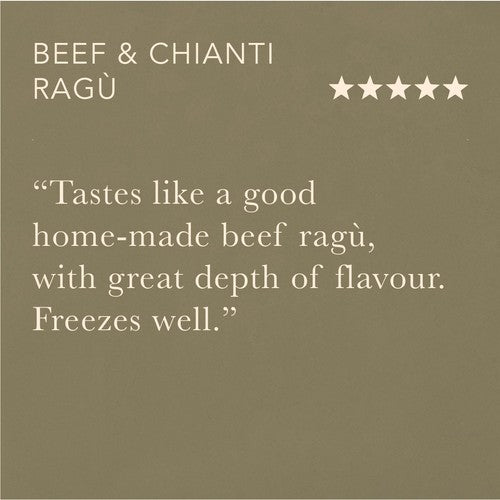 Pasta Evangelists beef and Chianti ragu sauce 275g, imported from the UK