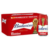 Budweiser lager beer 15 x 440ml cans - British product