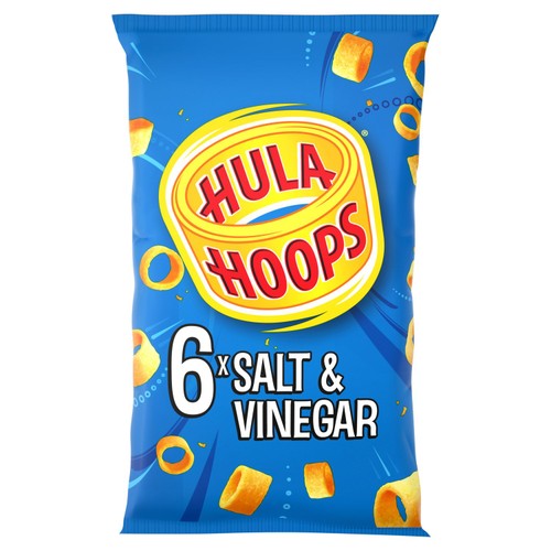 Hula Hoops Salt & Vinegar crisps 6 pack, UK version