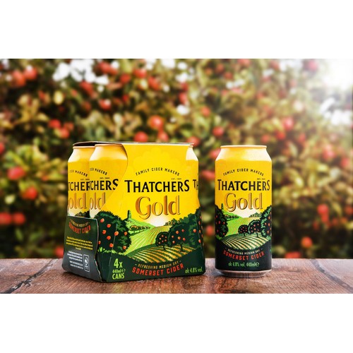 Thatchers Gold cider 4 x 440ml (British brand)