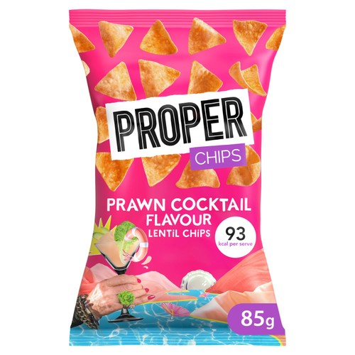 ProperChips prawn cocktail lentil chips 85g, UK version