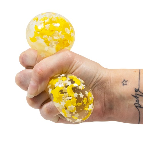 Tobar glow squish ball with moon and star design 6cm (British brand)