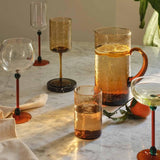 M&S Hammered Wine Glasses, Brown