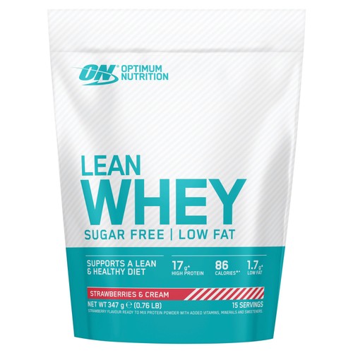 Optimum Nutrition whey protein powder Strawberries & Cream 347g (British brand)