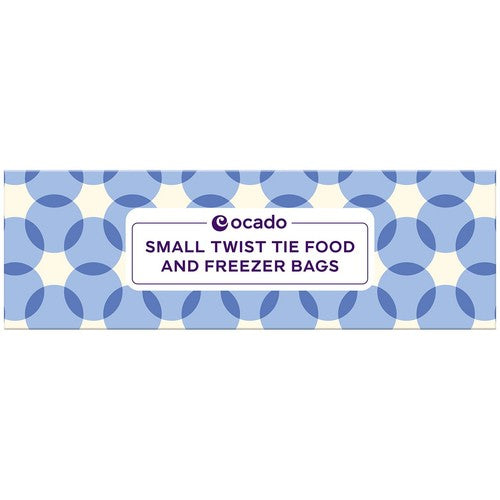Ocado small twist tie food and freezer bags 80 pack, imported from the UK
