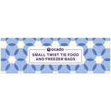 Ocado small twist tie food and freezer bags 80 pack, imported from the UK