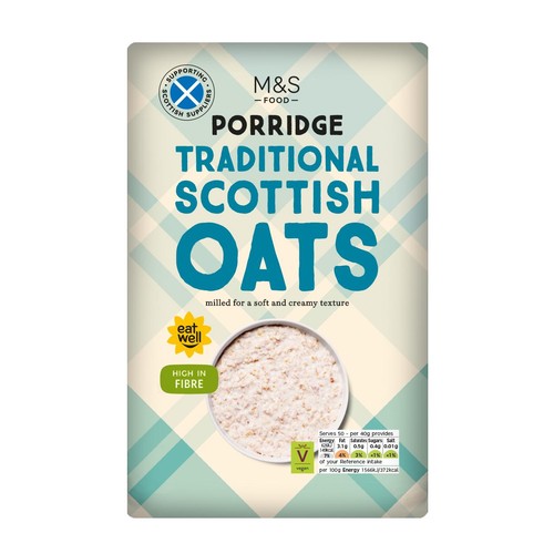 M&S Traditional Scottish Porridge Oats 2kg bag, imported from the UK