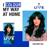 Schwarzkopf LIVE Intense Colour U75 Midnight Jade hair dye box, UK version