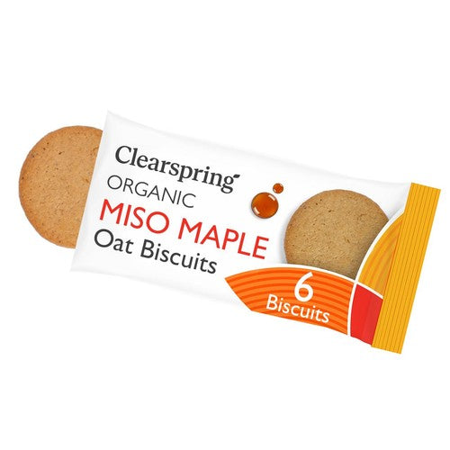 Clearspring Organic Oat Biscuits Miso Maple