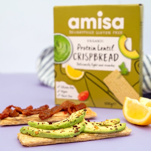 Amisa Protein Lentil Crispbread 100g - British product