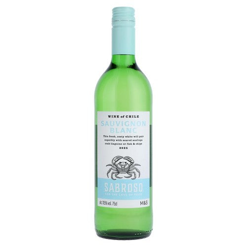 M&S Sabroso Chilean Sauvignon Blanc white wine 75cl, imported from the UK