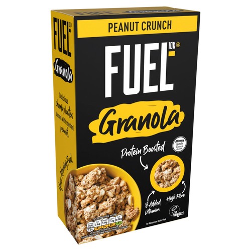FUEL 10K Peanut Crunch Protein Granola Breakfast Cereal