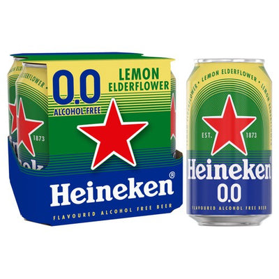 M&S Heineken 0.0 Lemon & Elderflower Alcohol-Free Lager Beer- Buy online at McGrocer