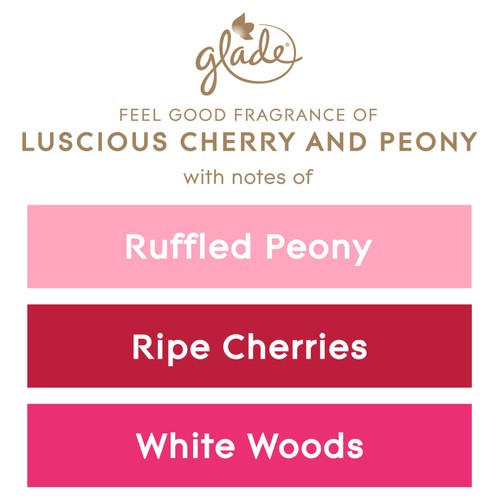 Glade Peony & Cherry large scented candle 204g, UK version