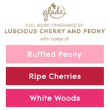 Glade Peony & Cherry large scented candle 204g, UK version
