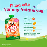 Cow  Gate Fruit Pouch Apple Mango Orange  Carrot Baby Food 4 Months