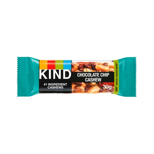 KIND chocolate chip cashew snack bar multipack, UK version