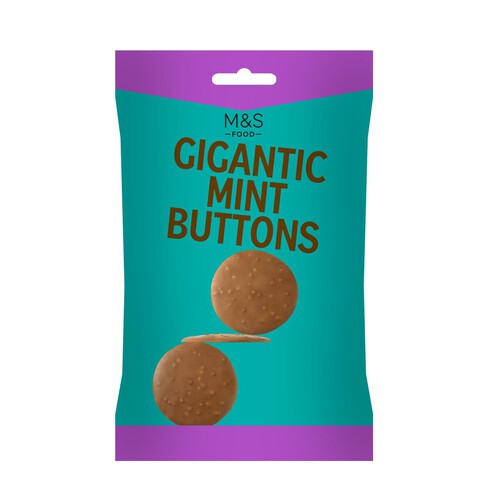 Large Milk Chocolate Buttons with Mint-Flavoured Sugar Pieces