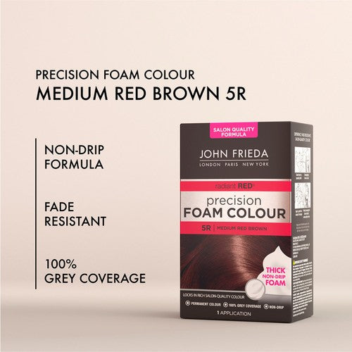 John Frieda hair dye Medium Red Brown 5R, UK version