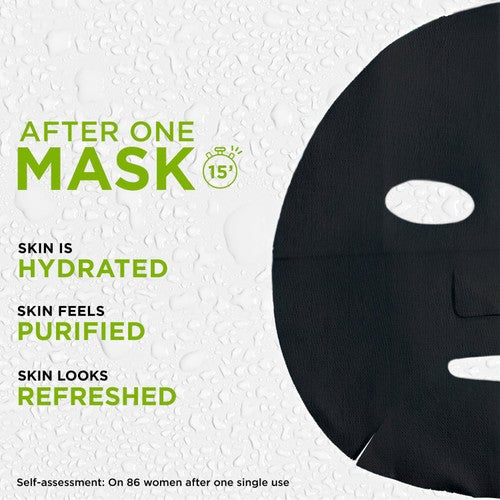 Garnier Pure Charcoal and Algae Hydrating Black Sheet Mask