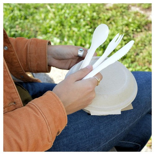 BioPak white paper forks 10 per pack - British product