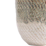 MS Medium Glazed Textured Ceramic Planter One Size White